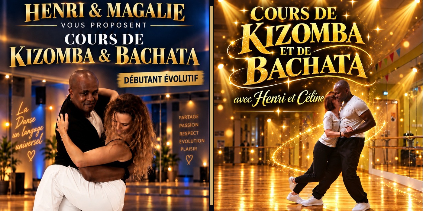 Affiches de cours : Henri avec Magalie, et Henri avec Céline